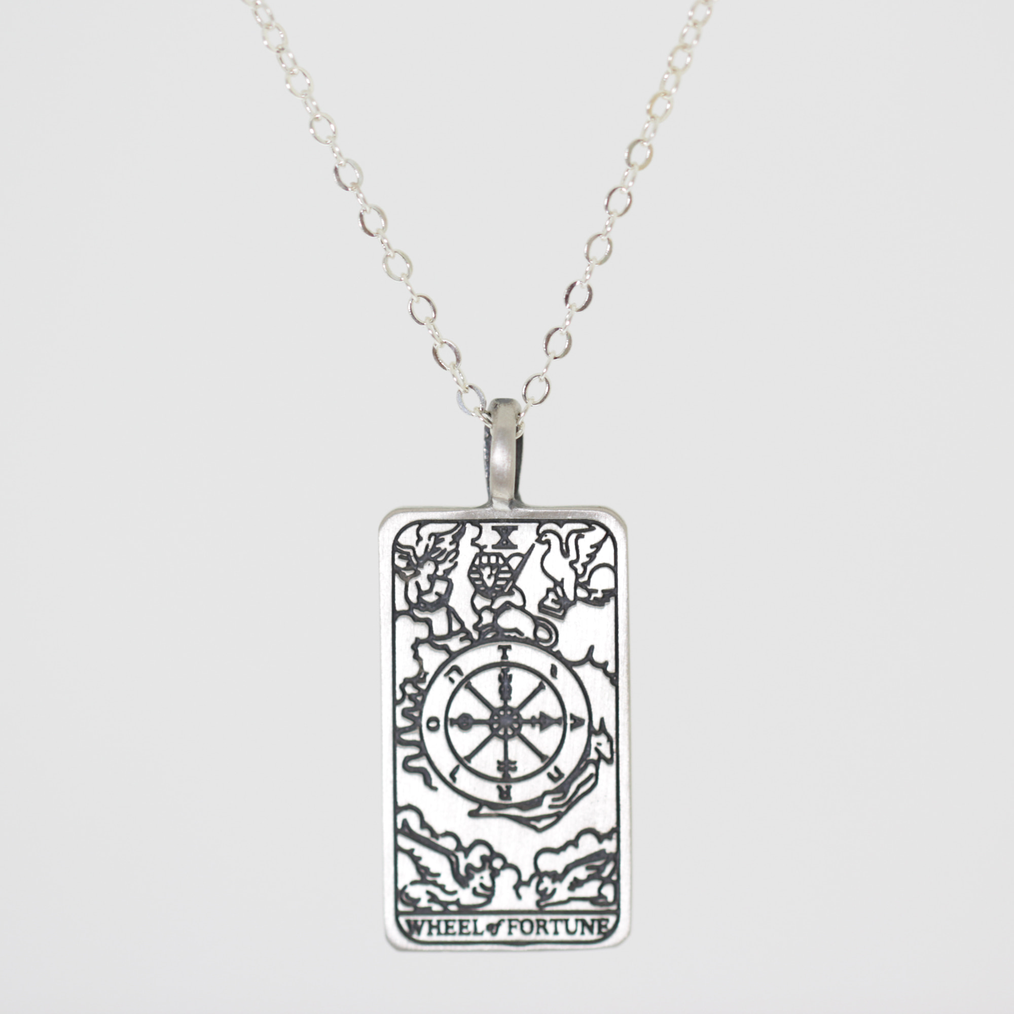 Wheel of fortune tarot necklace