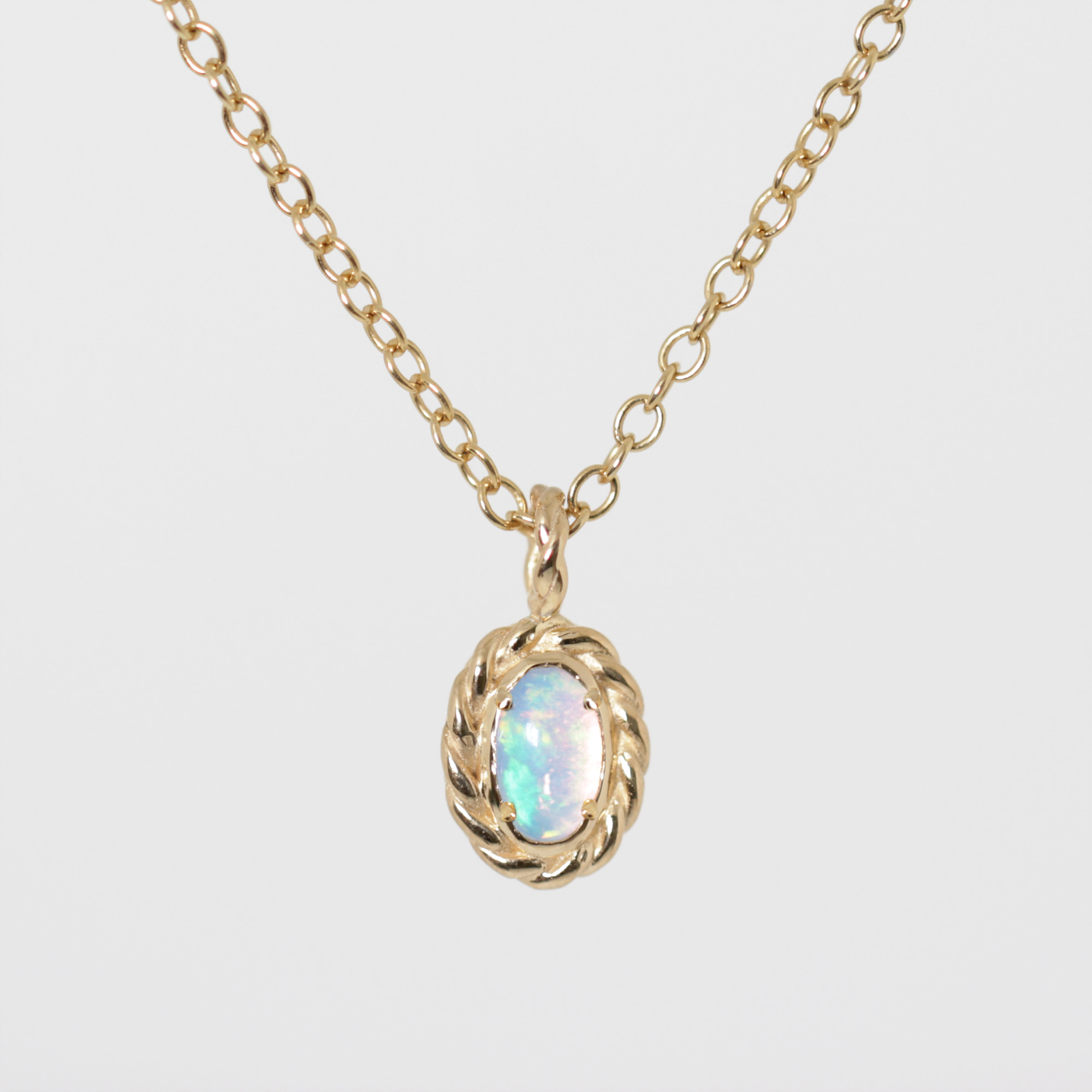Classic twisted opal necklace